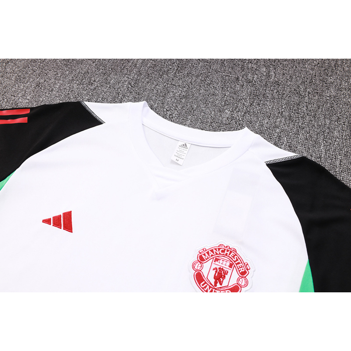Camiseta de Entrenamiento Manchester United 23-24 Blanco y Negro - Haga un click en la imagen para cerrar